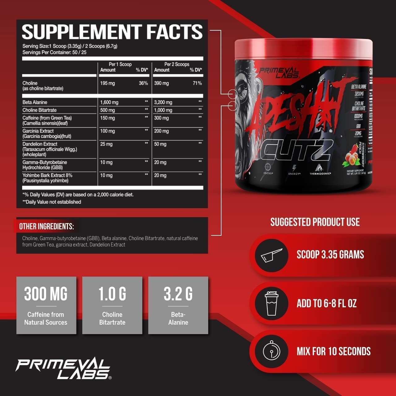 Primeval Labs Preentreno Apesh*t Cutz