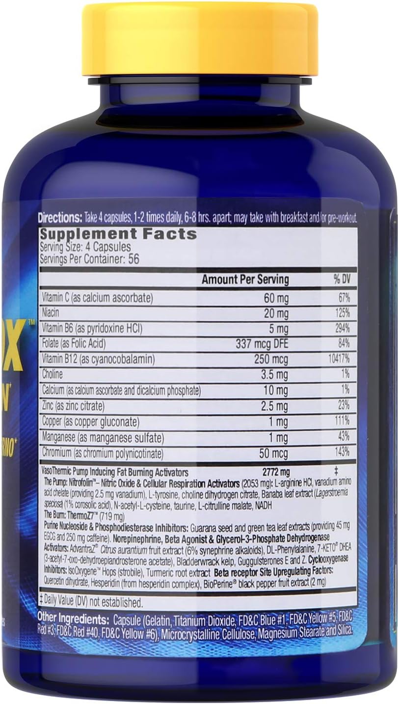 MHP Anadrox Pump & Burn, óxido nítrico Fat Burning Inferno