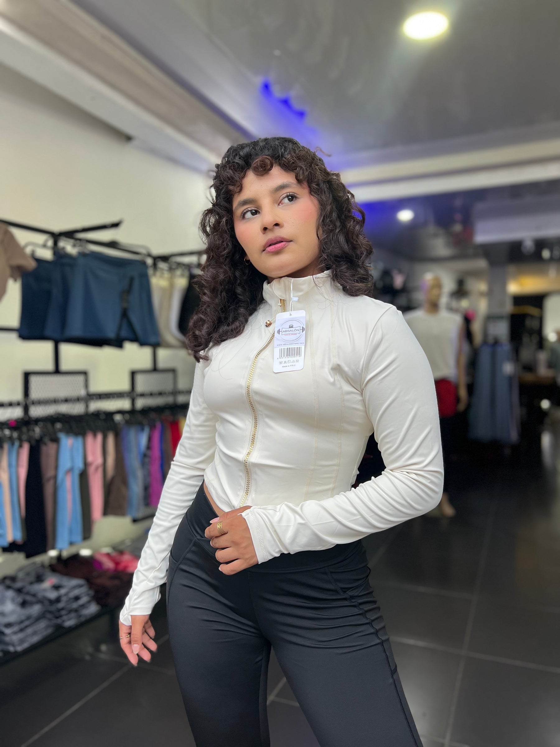 CHAQUETA DE COMPRESIÓN - ZIPPER DORADO