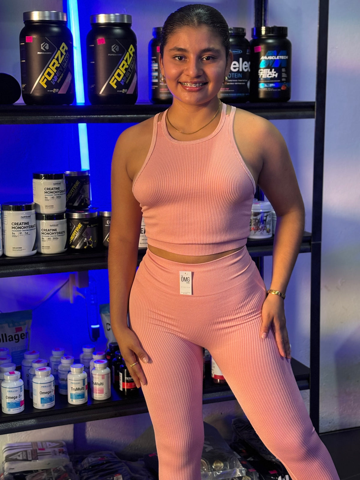CONJUNTO LARGO TOP CRUZADO SEMALESS- OMG