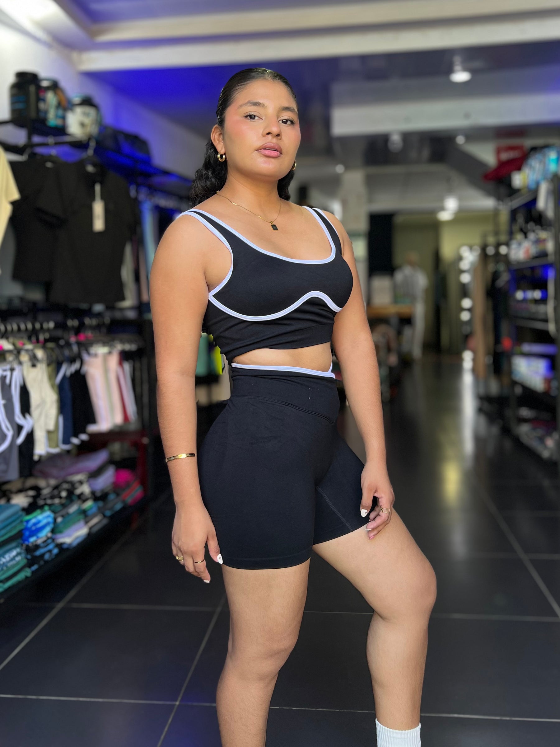 CONJUNTO RIBETEADO ACTIVE WERE - CORTO