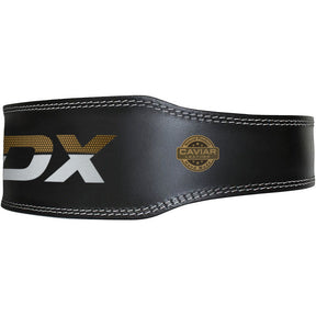 Cinturón de cuero Gold Black RDX 6”