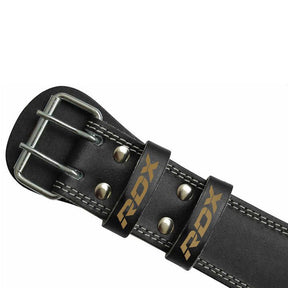 Cinturón de cuero Gold Black RDX 6”