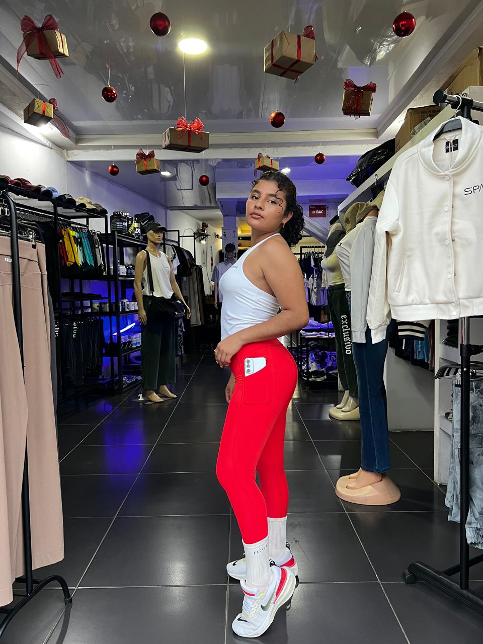 LEGGINGS ROJO VIVO AMERICANAS- MONO B