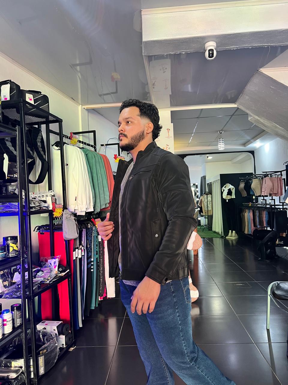 CHAQUETA CASUAL DE CUERINA- TOUCH AND GO