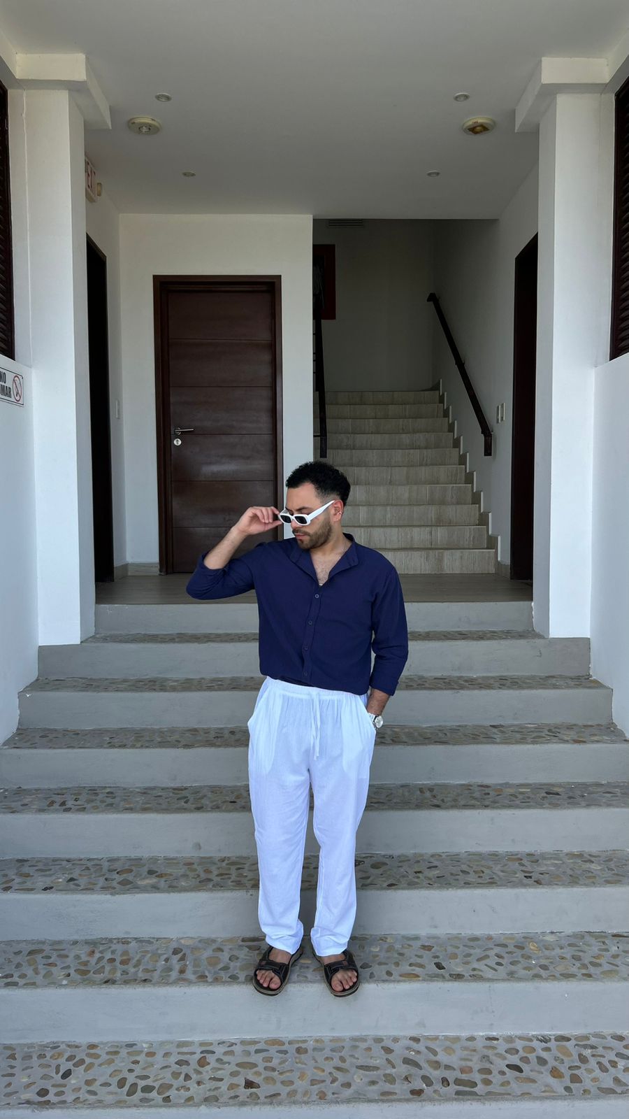 PANTALON DE LINO