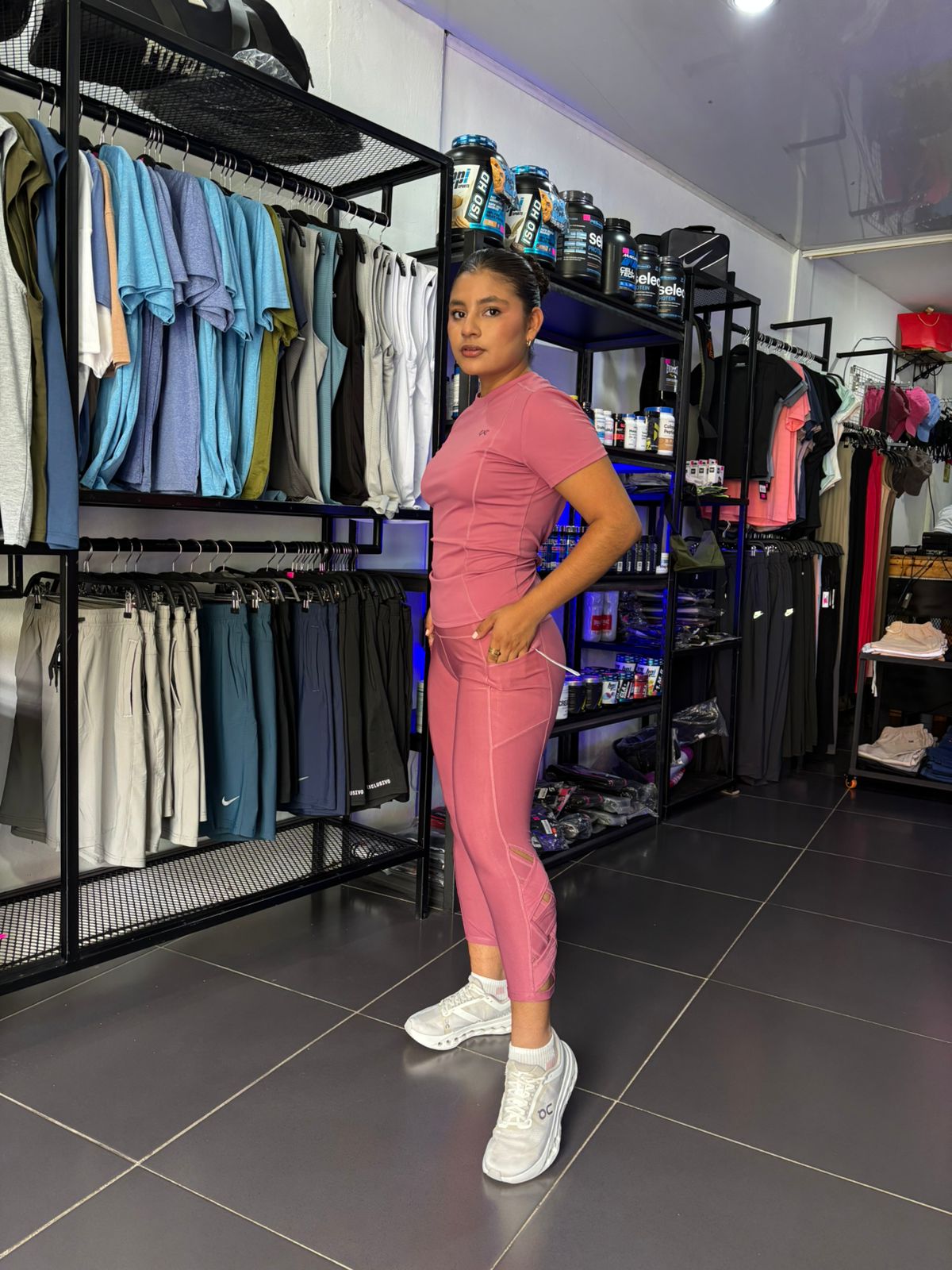 LEGGINGS PINKS ESTILO CAPRI- ACTIVE QUEENS