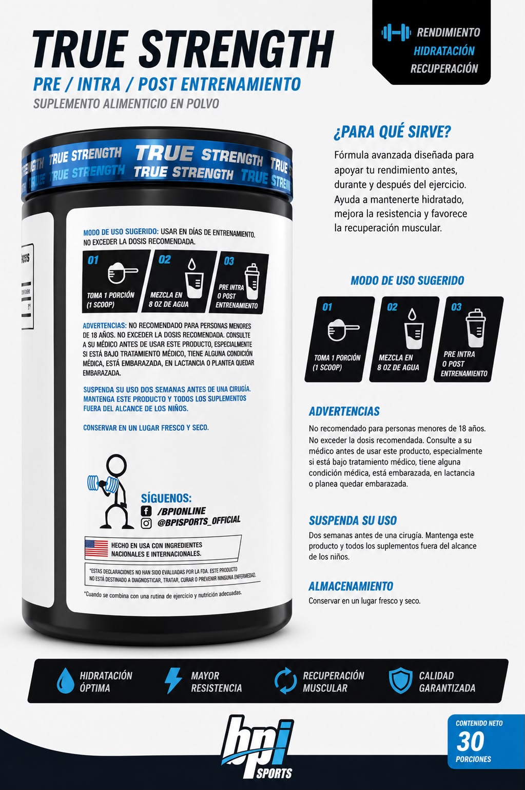 CREATINA MICRONIZADA - BPI SPORTS 200 TOMAS